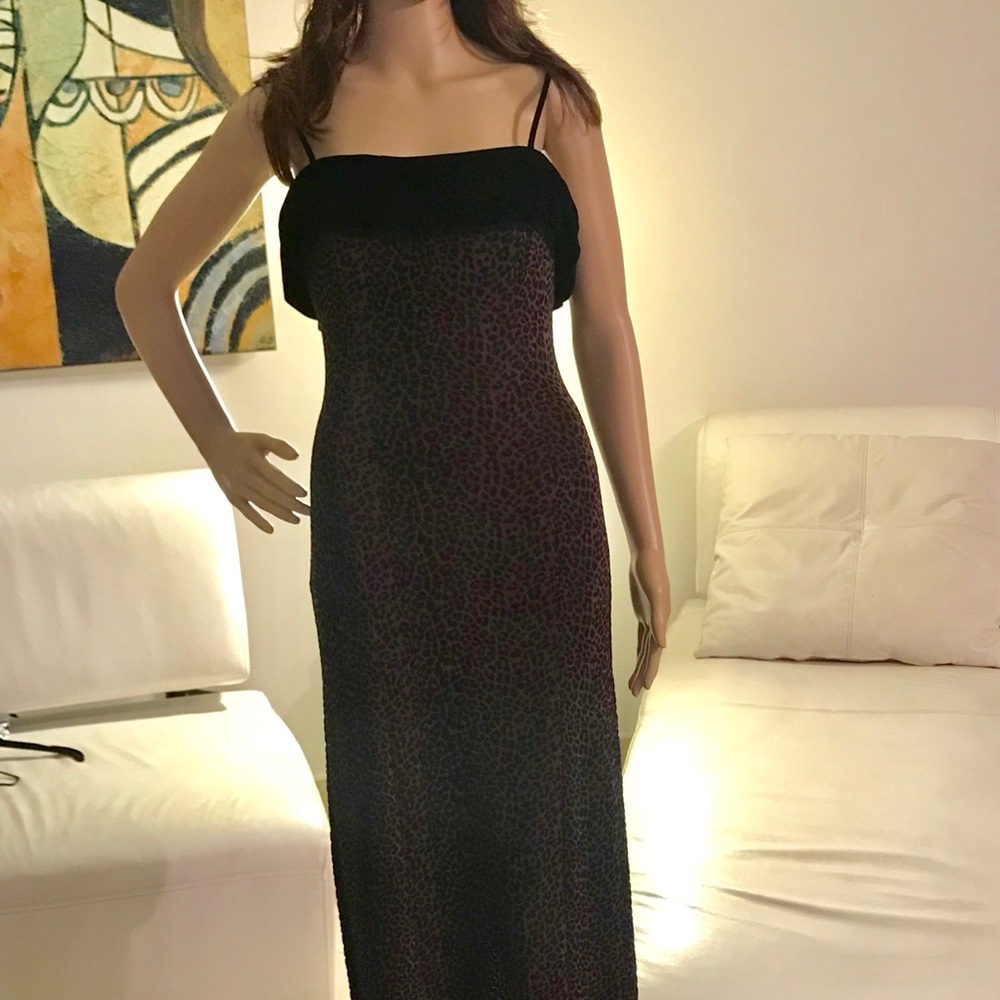 Stunning , brown, Black animal print VELVET
